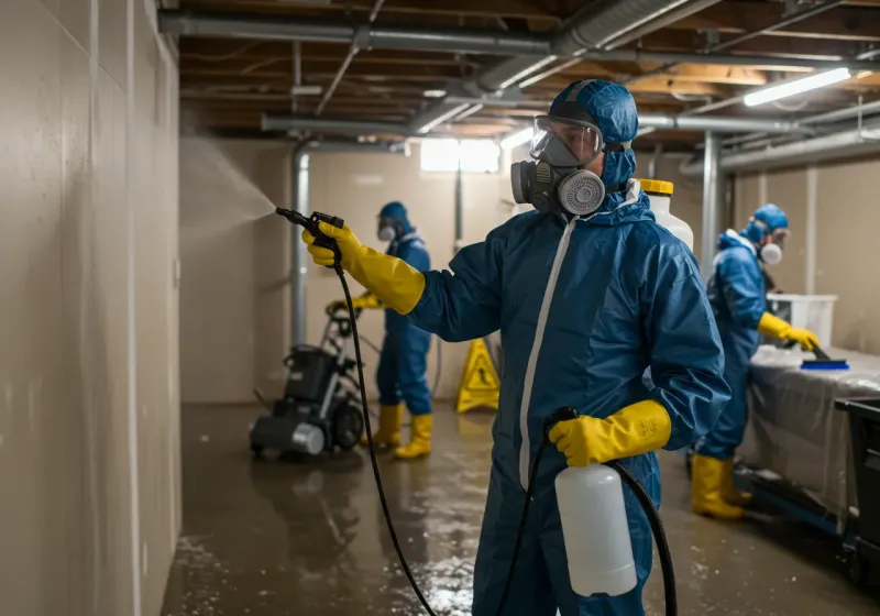 Basement Sanitization and Antimicrobial Treatment process in Delta County, MI
